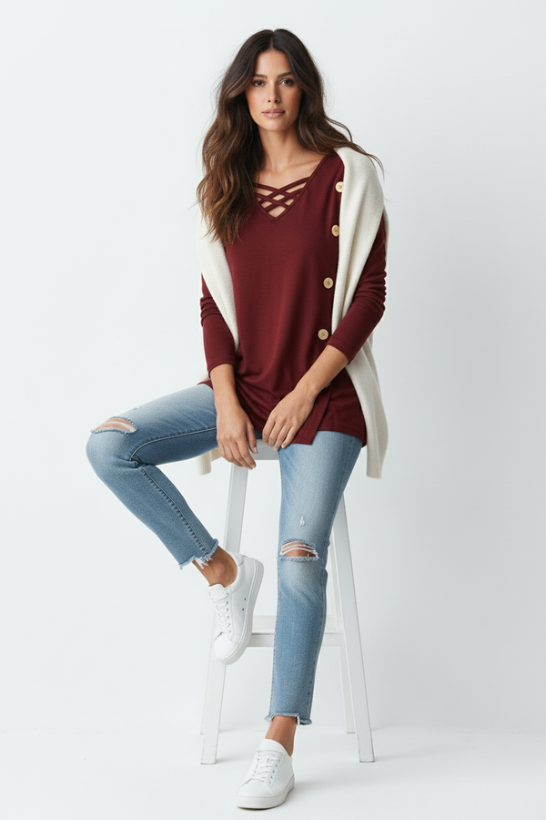 חולצת בייסיק MARIA